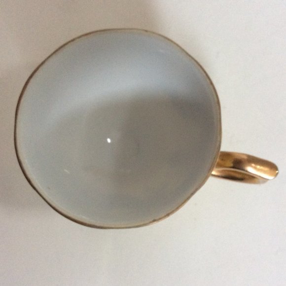 Vintage Shaff handpainted raised dragon saucer and cup gold gild handle Japanese - Picture 2 of 12